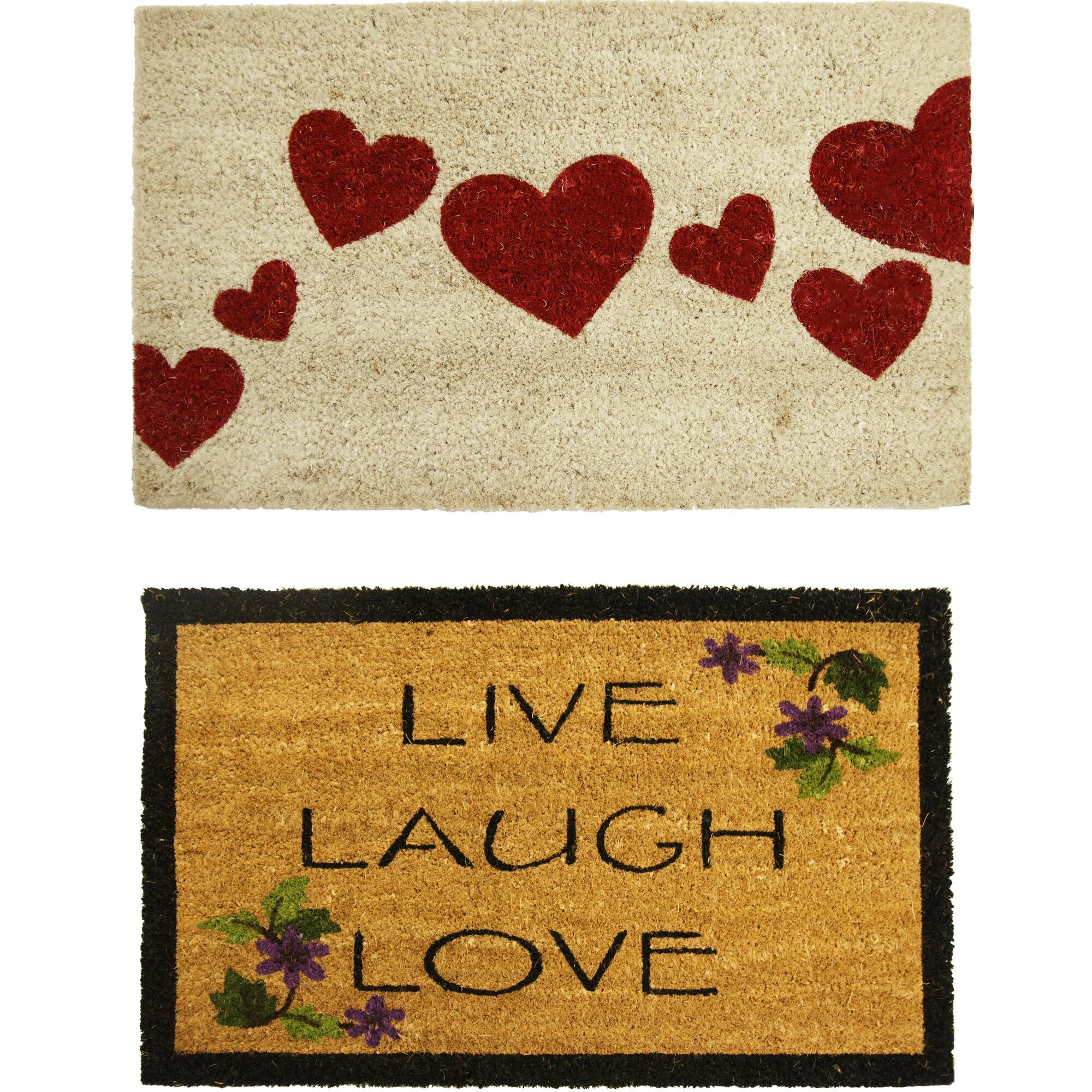 RubberCal "Enduring Love" Doormat Kit 18" x 30" 2 Door Mats Bed
